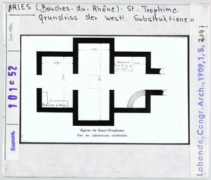 Vorschaubild Arles: St. Trophime, Grundriss der westlichen Substruktionen 